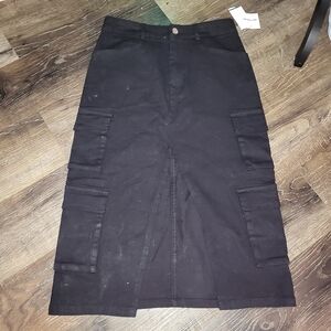 🌷💚cargo skirt with front slit